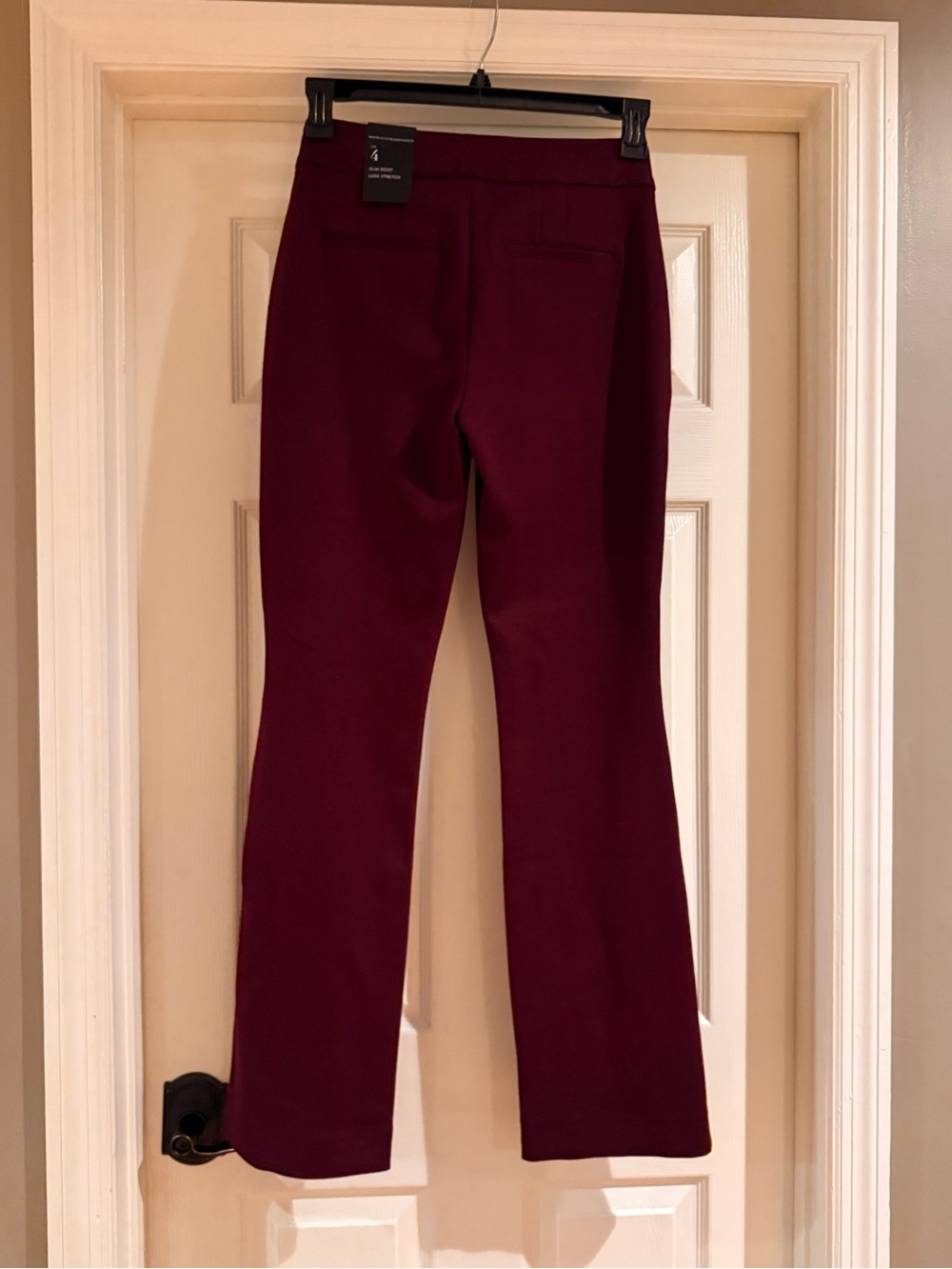 White House Black Market Women's plum Boot-Cut Ponte Pants